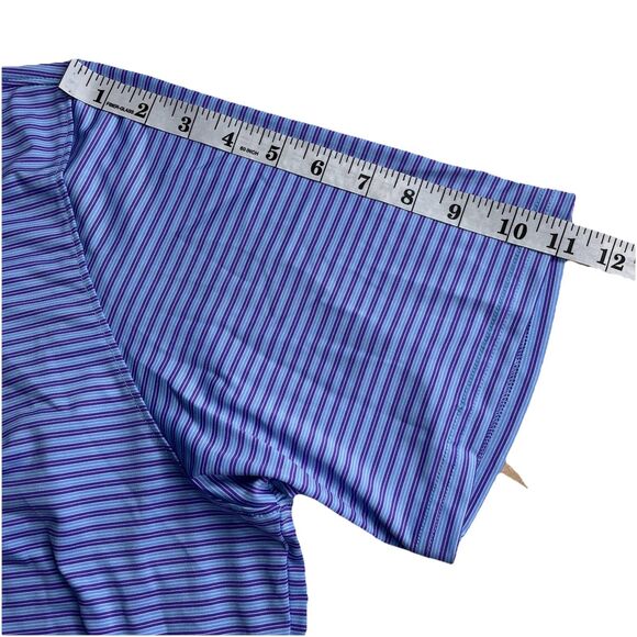 Holderness & Bourne Golf Men XL Performance Fabric Striped Shirt Tailored Fit - Picture 9 of 10